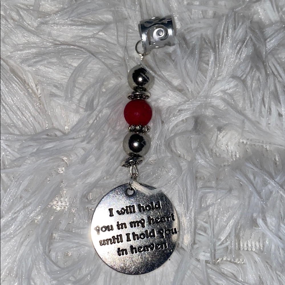 ❤️🖤🤍Handmade silver and red loc jewelry.